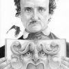 Edgar Allan Poe graphite portrait by Miriam Tritto