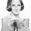 Mary Shelley graphite portrait by Miriam Tritto.