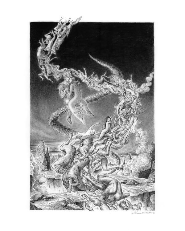 Dante's Inferno illustration by Miriam Tritto